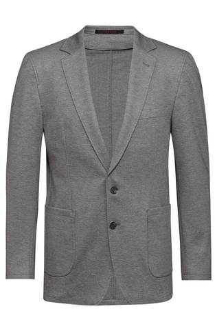 Greiff Heren Jersey colbert RF Casual lichtgrijs melange